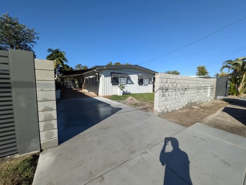Front boundary block wall beside a driveway on the Gold Coast