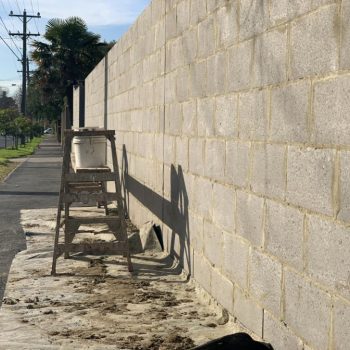 A brick fence in The Gold Coast that needs repairing